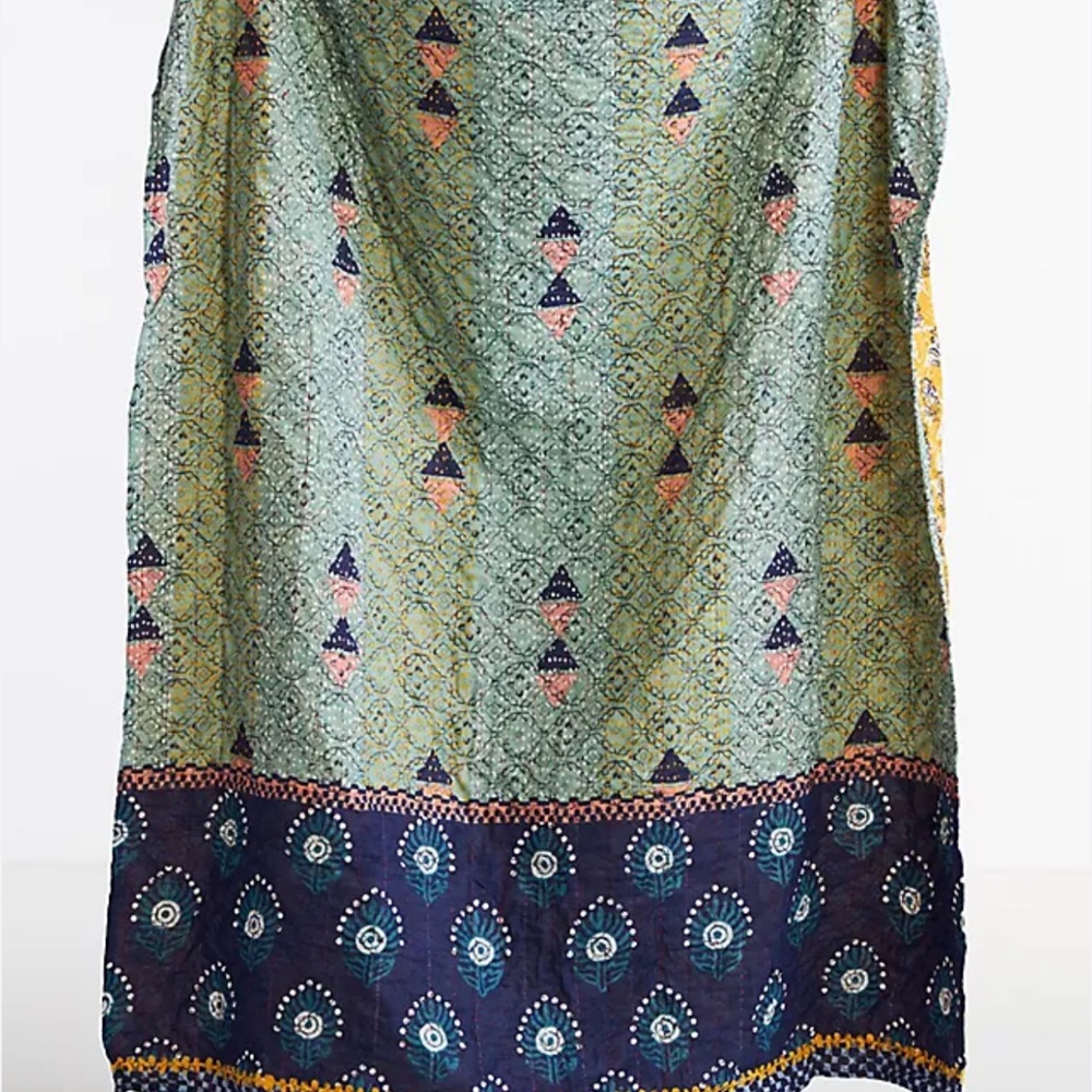 Anthropologie Quilted Throw Blanket